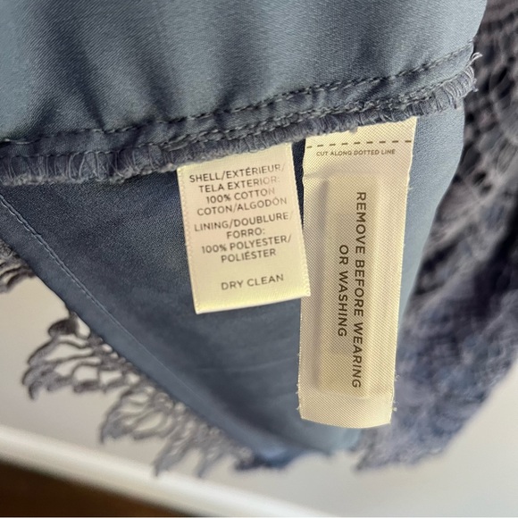 LOFT Blue Crochet Sleeveless Mini Dress size 16 - Picture 7 of 9